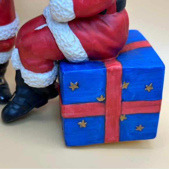 Santa Claus Figurine Porcelain Red White Toys Sack - Picture 11 of 16